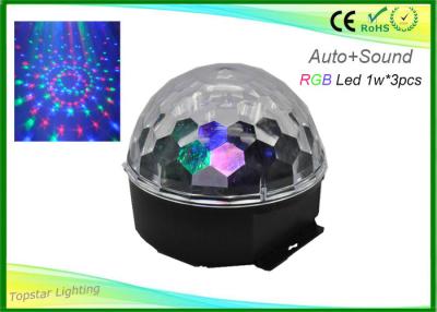 China Indoor LED Magic Ball Light , Auto Sound Control Led Crystal Disco Ball for sale