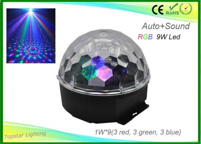 China 9w RGB Auto LED Magic Ball Light With Sound Control Effect Lighting for sale