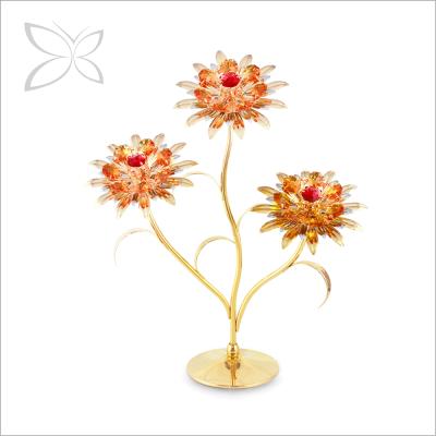 China Graceful Europe Metal Gold Plated Sunflower Luxury Home Decor for sale