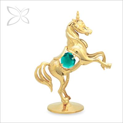 China Europe Hot Selling Special Gold Plated Metal Unicorn For Home Decoration for sale