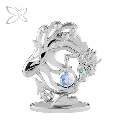 China Morden Europe Metal Sliver Plated 12 Chinese Zodiac Dragon for sale