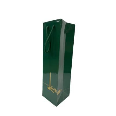 China Eco - Friendly Luxury Paper Bag Wine Shopping Bags For Wine Bottles for sale