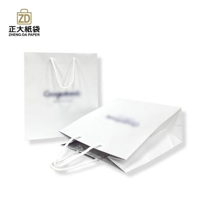 China Logo Printing Art Paper Bag Customized Eco-friendly With Matte Lam for sale