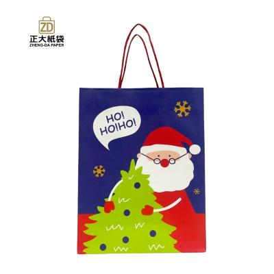 China Eco - Friendly Christmas Bags For Gift Taiwan White Kraft Paper Bags for sale