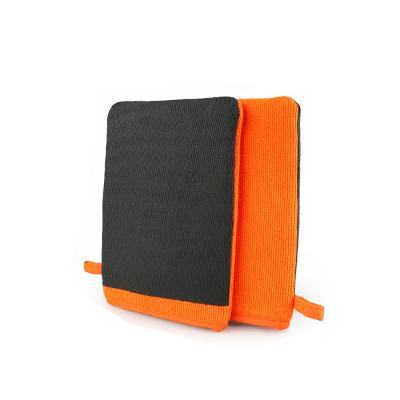 China Pp Box Packaged Orange Auto Clay Mitt Nano Skin Wash Mitt For Car Washing for sale