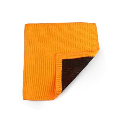 China Orange Clay Microfiber Towel In Blue And Red ISO-9001 Certificated for sale