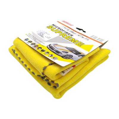 China 30*30cm Yellow Microfiber Towels For Car Detailing S M L Size for sale