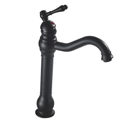 China New Design Basin Faucets Deck Mount Luxury Black Bathroom Taps Antique Brass Mixer Tap Waterfall Wash Swan Faucet for sale