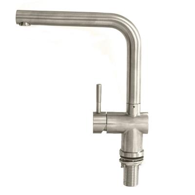 China Pull Out Supplier Professional Polished 304 Stainless Steel Single Spray And Brushed Handle Kitchen Faucets For Sink for sale