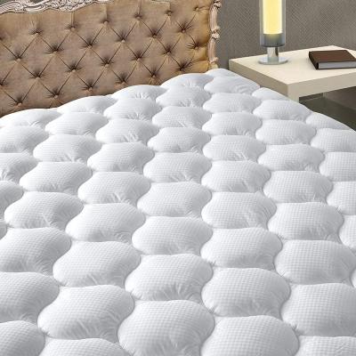 China Anti Dust Mite Pitted Mattress Blanket - Extra Thick Soft Fluffy Bedding Topper Pillow Top Up In 21 Inch Deep Pocket, White for sale