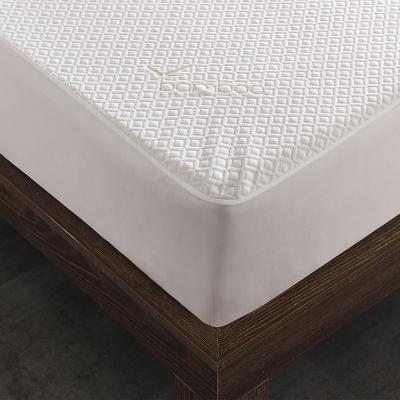 China Premium Waterproof Bamboo Mattress Protector King Size For Cooling And Breathable, Ultra Soft Mattress Cover, 18 Inches Deep for sale