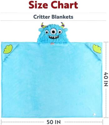 China PORTABLE Blanket Hoodie for Kids, Children's Wearable Blanket, Soft and Comfortable Fleece Hoodie (Owl Blanket) for sale