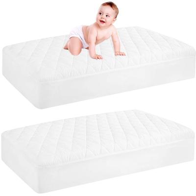 China Waterproof Anti Dust Mite Crib Mattress Protector, Quilted Fitted Baby Mattress Cover, Toddler Extra Soft Breathable Mattress Pad 52x28 for sale