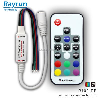 China RGB Led Strip Lighting Rayrun R109 Mini RF RGB LED Controller for sale