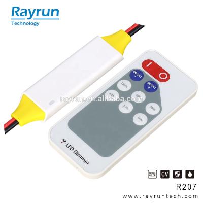 China Rayrun pro overload. R207 RF Radio Single Color CV LED Remote Controller Dimmer for sale