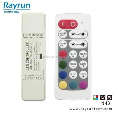 China Wireless Constant Voltage RGBW LED Light Rayrun N40 Nano RF RGBW LED Remote Controller for sale