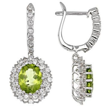 China Romantic Most Popular High Quality Newest Type Wedding Party Earrings Women Peridot Jewelry for sale