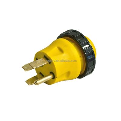 China Converts 50-Amp male to 30-Amp female electrical locking J011 rv plug adapter 50A male to female locking 30A plug connector for sale