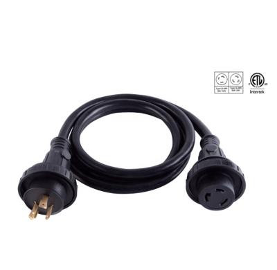 China Industrial Equipment SP3012 USA 30A 125V 10/3 Twist Lock Shore Power Cable With Indicator Light For RV Camping Motorhome for sale