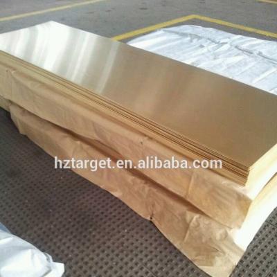 China Construction High Quality CuZn15 Brass Sheet for sale