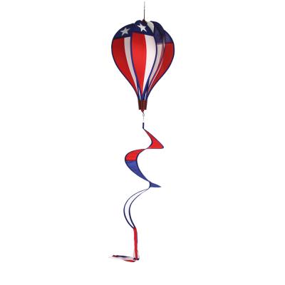 China New Arrival Hot Customized America Us Decorative Garden Yard Wind Spinners, Hot Air Balloon Windmill for sale