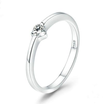 China New Product FASHIONABLE S925 Silver Wedding Couple Ring Simple And Elegant Sterling Rings for sale