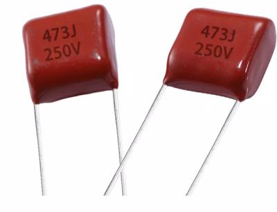 China Capacitor vermelho Heatproof do filme do ANIMAL DE ESTIMAÇÃO, capacitor metalizado estável do poliéster à venda