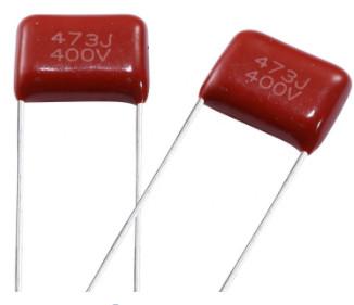 China CL21 473J400V metallized polyester film capacitor P15mm for sale