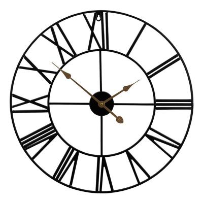 China Antique Style Hot Selling Classic Roman Numeral Vintage Style Decorative Metal Wall Clock for sale