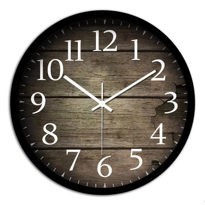 China Promotional Unique 12/14 Inch Wholesale Cheap Price Antique Style Metal Wall Clocks For Living Room Decoration for sale