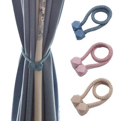 China Popular Manufacturers Wholesale Rubik's Cube Single Loop Curtain To Loop No Installation Curtain Tying Curtain Loop Accessories for sale