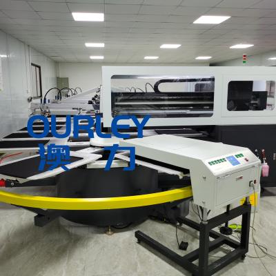 China Hotels Full Servo Automatic Round Or Oval 2-24 Colors Automatic Digital Silk Screen Printing Machine For T Shirts for sale