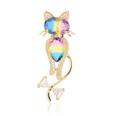 China Jewelry Decoration ZHIWEI high-grade fashion personality versatile brooch Persian cat animal corsage female accessories lapel pin buckle pin for sale