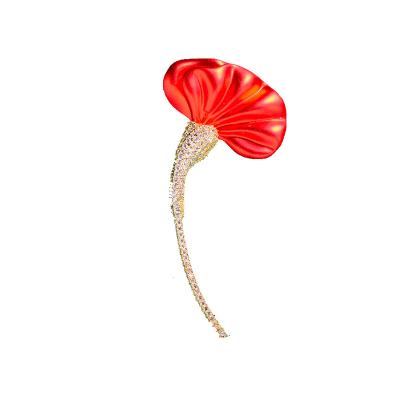 China Jewelry Decoration ZHIWEI fashion big red department flower brooch creative elegant atmosphere flower clothing accessories pin brooch for sale