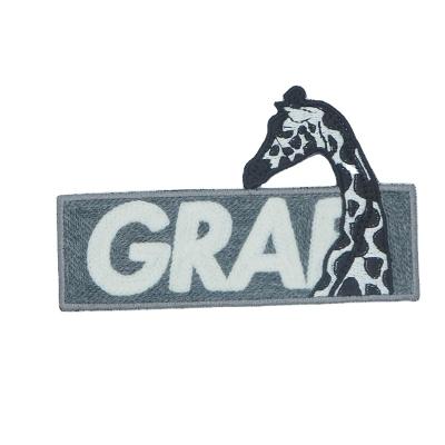 China Viable Cheap High Quality Custom Embroidered Big Logo Animal Embroidery Towel Chenille Letters Patches for sale