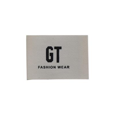 China Sustainable Clothes Brand Woven Center Ply Clothes Private Label Label / End Ply Woven Label T-shirt Collar Label for sale