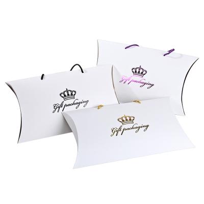 China Recycled Materials Custom Printing Gold Eco-Friendly Silver Foil Stamping Virgin Bundle Vellum Paper Pillow Hair Box for sale