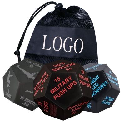 China Playing Fitness Gym 12 Sided Hot Selling Exercise Dice Set For Home Fitness, Workouts, Yoga And Sports for sale