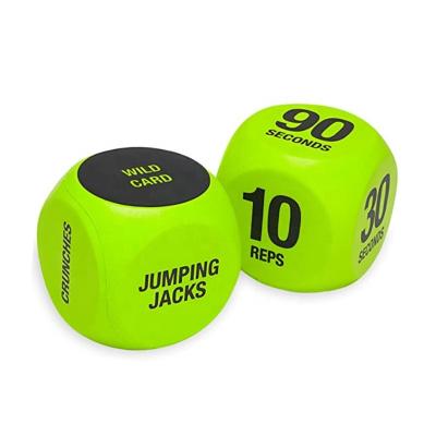 China Game / Exercise Workout Custom Printed Fitness Dies Workout Sports Die Cut 6 Sided Anti Stress Dies for sale