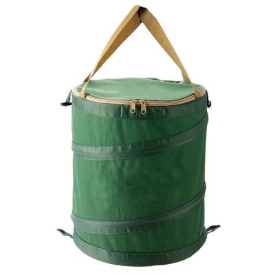 China Nylon/polyester/canvas/portable automatic camping dustbin PU PVC/PVC etc. Custom BBQ Waste Box for sale