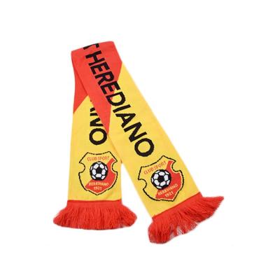 China Wholesale Neckscarf OEM Customized Logo World Soccer Cup Football Team Club Scarves Fan Knitted Souvenir Scarves for sale