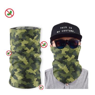 China New Anti Bacterial Ag+ Material Camouflage Multifunctional Face Tube Bandana Headwear Scarf For Outdoor for sale