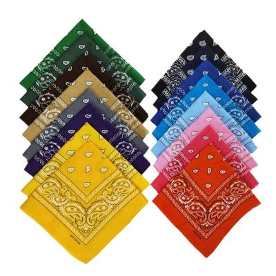 China OEM Multi purpose China Supplier Outdoor Activities Hip Hop Promotional Ameba Paisley Cotton Bandanas Custom Bandanas for sale