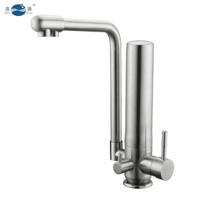 China Hotel QING YUAN AB7A SUS304 Stainless Steel Kitchen Water Purifier Faucet Household Water Filter Tap Pure Water Faucet for sale