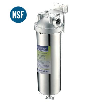 China Easy maintenance and long service life HONG HUI NSF HMS-A household stainless steel pre-filter waterfilter housing SS304 water strainer housings for sale