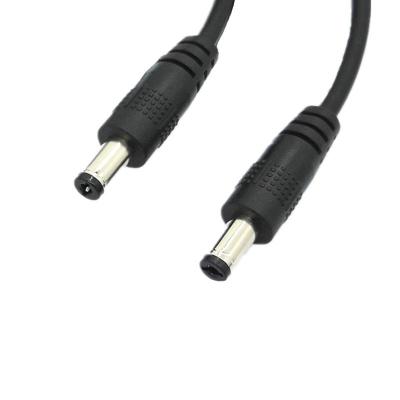 China Industrial Black PVC 3ft Male To Male Power Cord 5.5x2.1MM DC Power Cable for sale