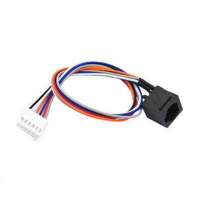 China Vertical COMPUTER RJ12 Plug To 6Pin JST Molex Connector Lead Cable Wire Harness for sale