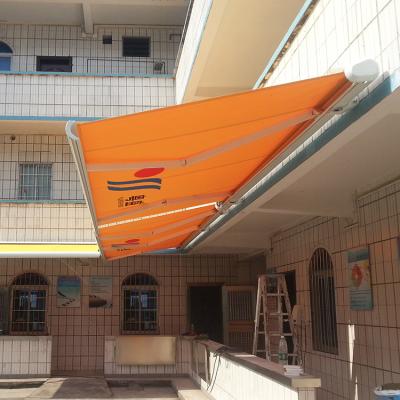 China Windproof Aluminum Folding Automatic Pop Up Arm Tent Window Door Full Cassette Pergola Tent for sale