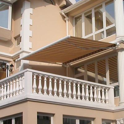 China Windproof Aluminum Folding Arm Awning Motorized Retractable Metal Roof Awning for sale