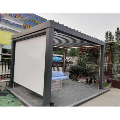 China Waterproof Motorized PVC Garden High Wind Resistance Shade Shutter Roller Windproof Roller Shade for sale